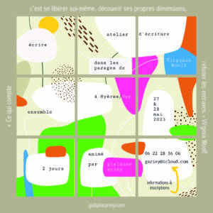 Cet atelier d'écriture est construit comme un parcours autour de certains thèmes et techniques poétiques de Virginia Woolf et permet d’envisager l’écriture d’un récit fictionnel.