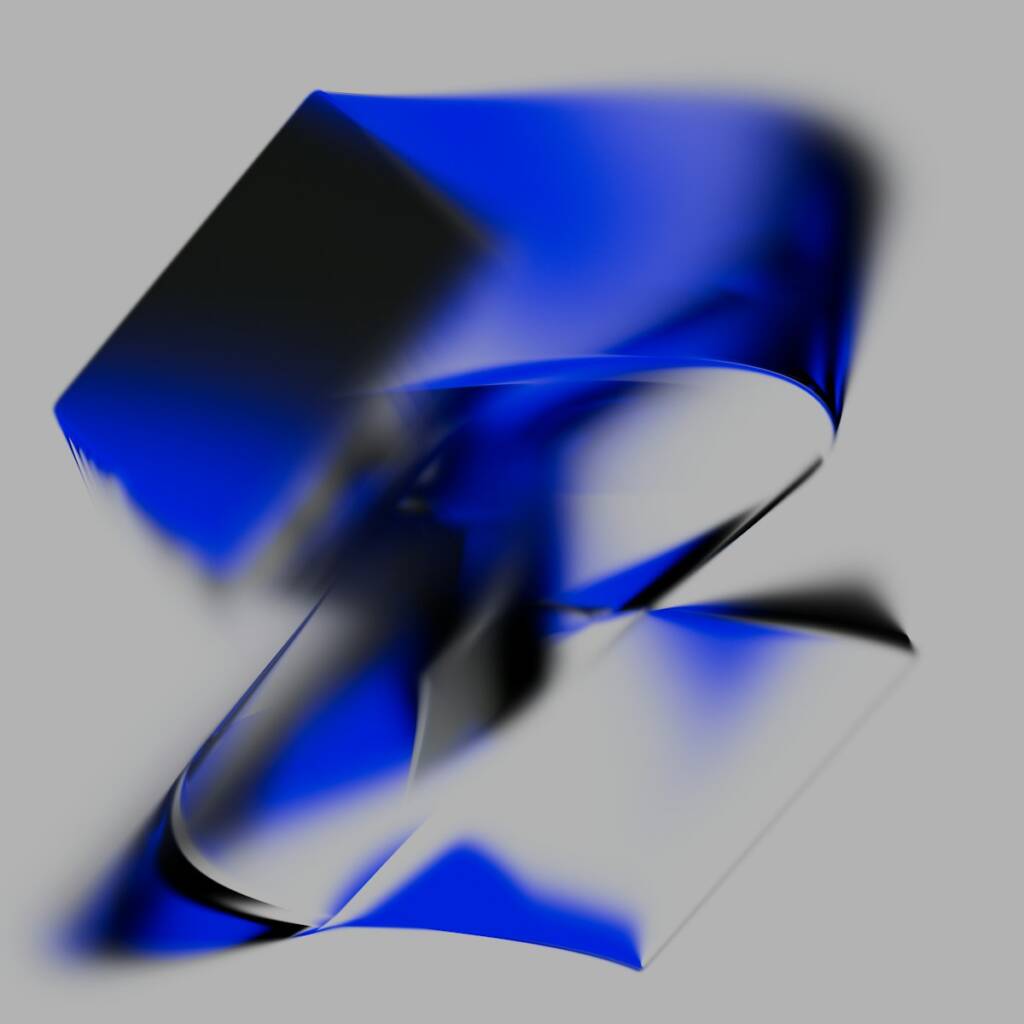 ruban bleu calligraphié signant la lettre Z